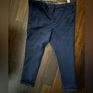 Zara Man Cropped Navy Dress Pants